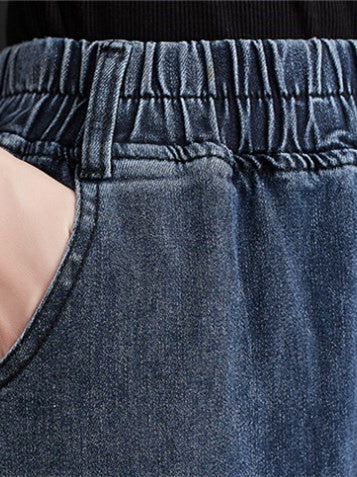 Women Half Sleeve V-neck Solid Color Dress