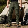💥 2025 Hot Sale! Men's Outdoor Workwear Trousers with Elastic Cuffs, Cycling Trousers, Tactical Workwear Multi-pocket Trousers with 12 Pockets