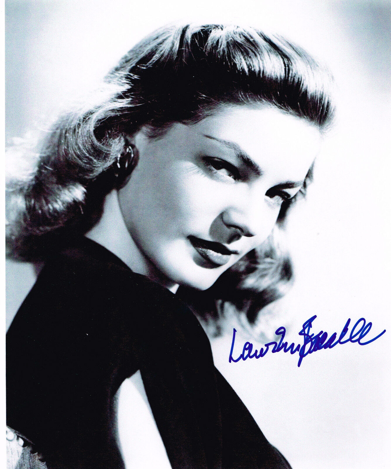 Lauren Bacall 100% Authentic Hand Signed Autograph 8x10 Photo Poster painting Bogart Key Largo