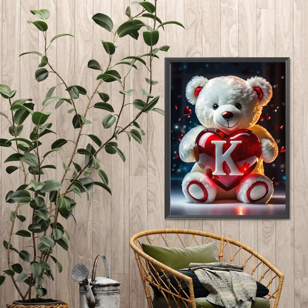 Diamond Painting - Full Square Drill - Bear Love K(Canvas|35*45cm)