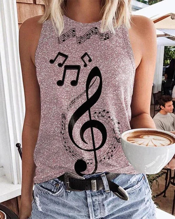 Music Note Tank Top