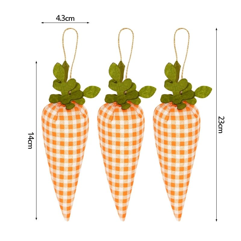 3/1pcs Nov Woven Easter Carrots Ornaments for Easter Home Decor DIY Easter Party Decorations Kids DIY Crafts Gifts Supplies