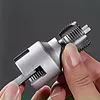 Water Pipe Wrench Thread for 1/2 & 3/4 & 1 Inch PVC/Plastic Pipes Drill Driven Plumbing Repair Kit Pipe Thread Cutting Tool Compatible for Electric Drill