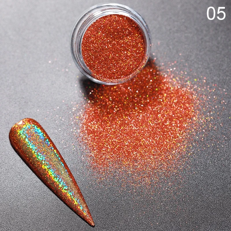 1 Box Iridescent Nail Powder Silver Black Colorful Glitter Sequins Gel Polish Flakes Nail Art Decoration For Manicure Pigment-Nail Inspo