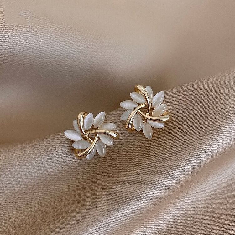 Opal Petal Earrings