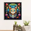 Stained Glass Cat - Full Round Drill Diamond Painting