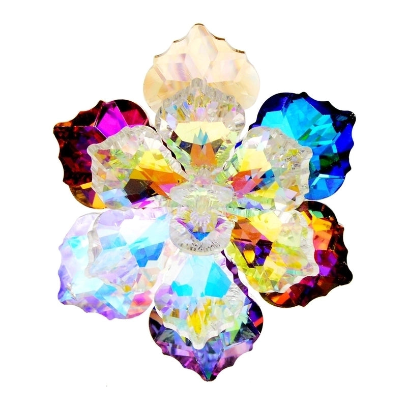 3 Pieces Sweet Pin Flower Alloy Crystal Women’S Brooches