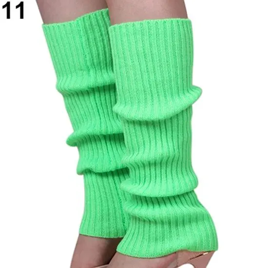 Lady Women High Socks Women Pure Colour Solid Candy Color Knit Winter Leg Warmers Loose Style Boot Socks Gift Warm boots leg