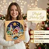 (25x25cm)DIY Pearl Painting Xmas Framed Handmade Pearl Material Art Kit Living Room Decor
