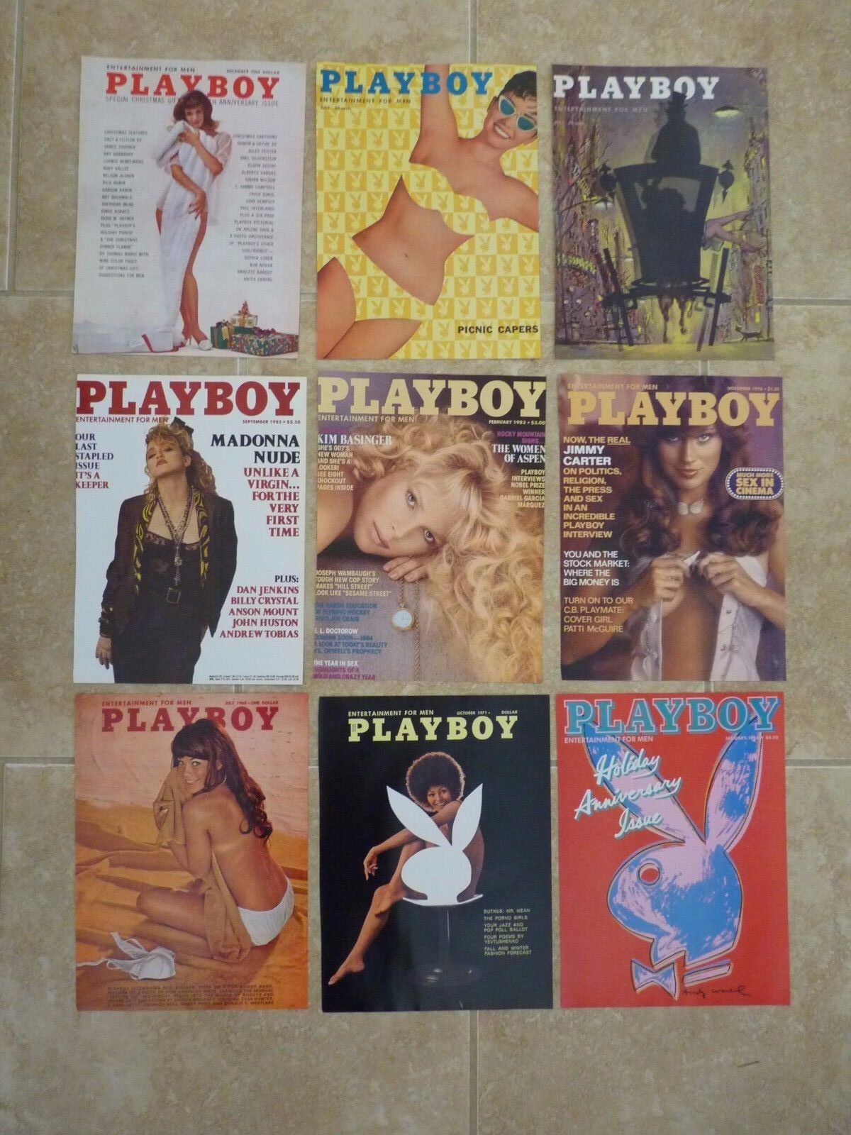 (9) Single Pages Playboy Coffee Table Book Photo Poster paintings NOT ACTUAL COVERS