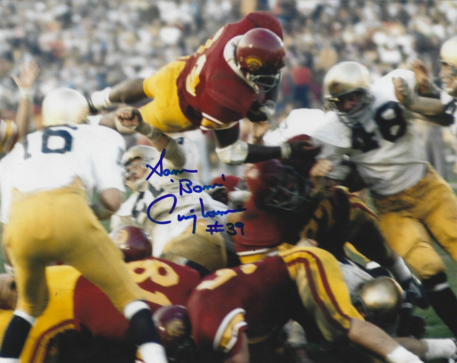 Autographed SAM CUNNINGHAM USC Trojans 8x10 Photo Poster painting w/COA