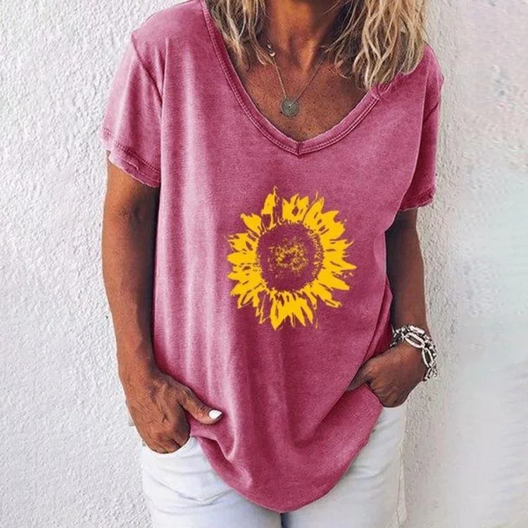 Sunflower print T-shirt
