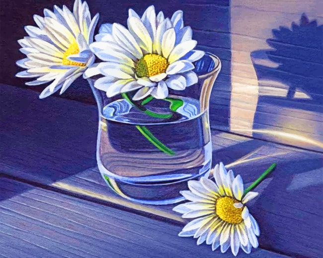 

White Flowers – Paint By Numbers - 40*50CM, 501 Original
