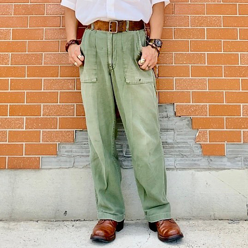Vintage Washed Distressed Straight Pants