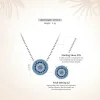 925 Sterling Silver Blue Rhythm Necklace Pendant Necklaces