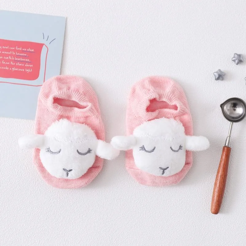 1 Pair Cotton Baby Girls Boys Sock Rubber Anti Slip Floor Cartoon Kids Toddlers Autumn Spring Newborn Kawaii Infant Gift Socks