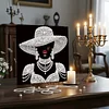 DIY Pearl Painting Lady with Red Lips for Home Wall Decor with Frame(25x25cm)