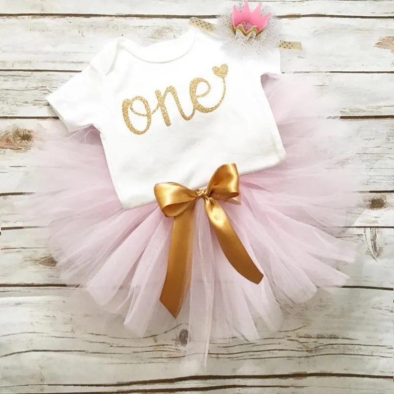 Baby Girls One Year Old Birthday Party Baptism Dress Toddler Newborn 1st Christening Gown Outfits Infant Clothing Sets Christmas
