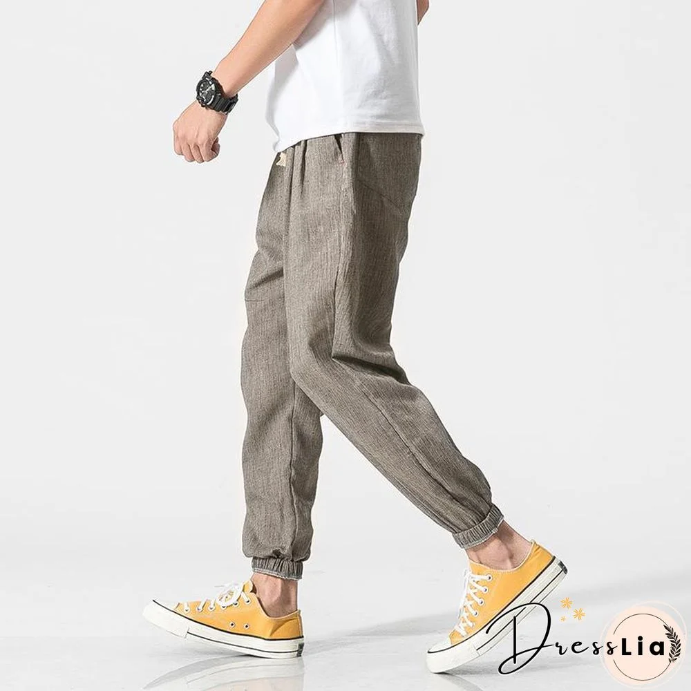Men Casual Harem Pants Jogger Fitness Trousers