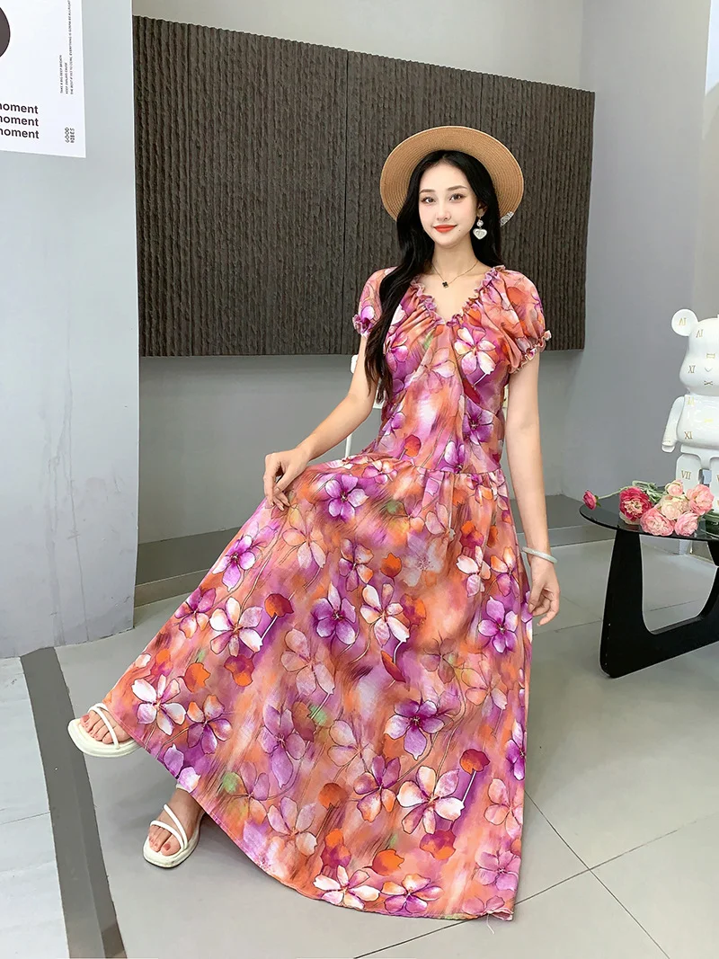 Ueong Printed Short-Sleeved Dress