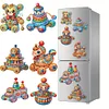 6Pcs Acrylic Special Shape Colorful Toys Diamond Painting Fridge Magnets