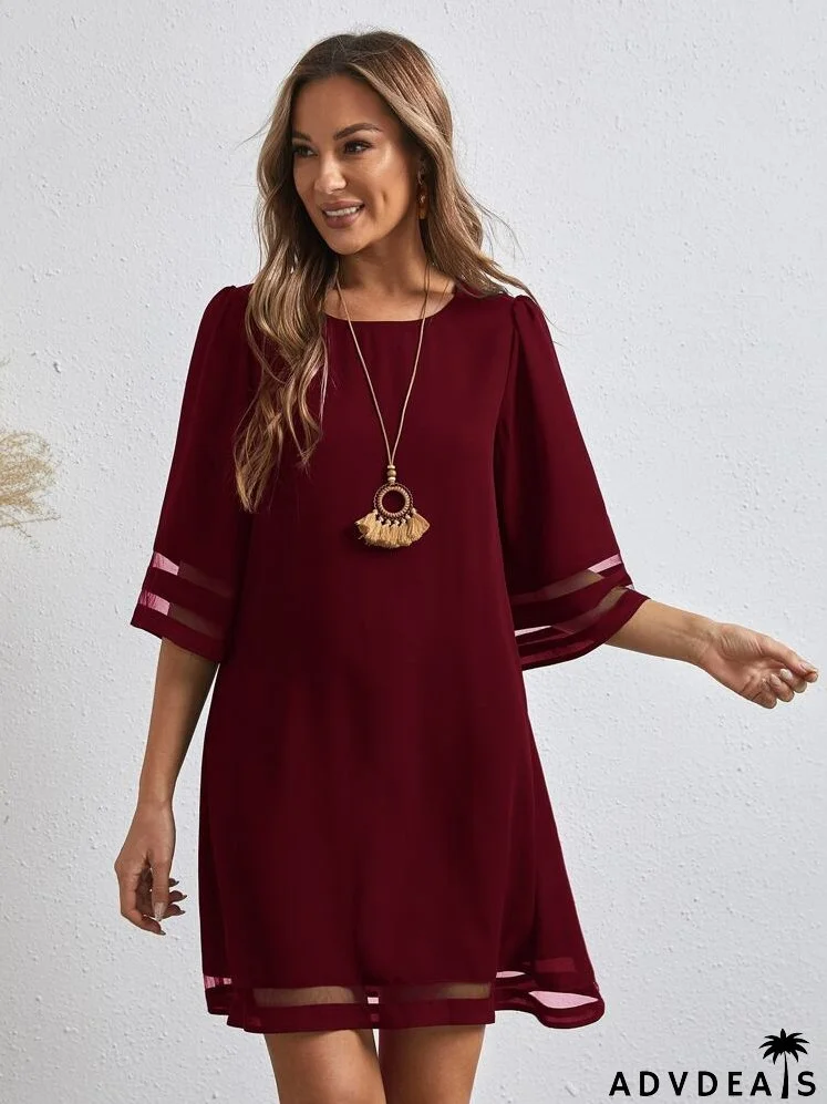 Mesh Insert Dress