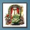 >SALE<5D DIY Full Round Drill Diamond Painting Red Curtain Sofa Home Decor 30x30cm