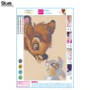 Cartoon deer and rabbit | Full Round Diamond Painting Kits