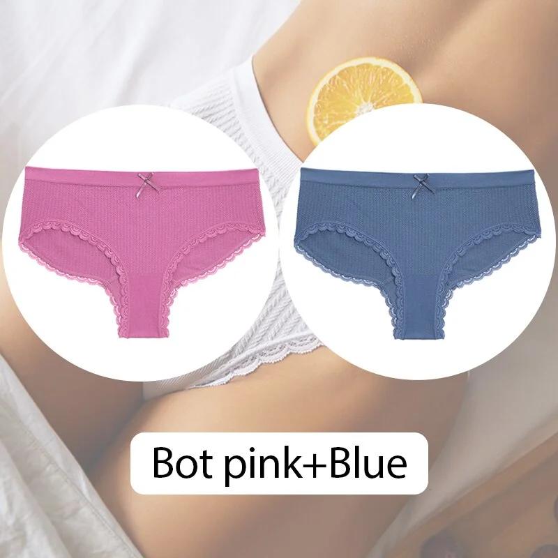 FINETOO Women Seamless Briefs 3D Jacquard Panties Low Waist Bow Underwear M-2XL Female Underpants Soft Ladies Panty Lingerie New