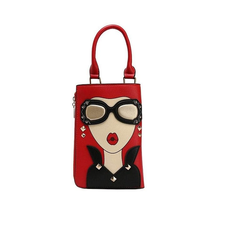Funky Lady Face Shoulder Bag