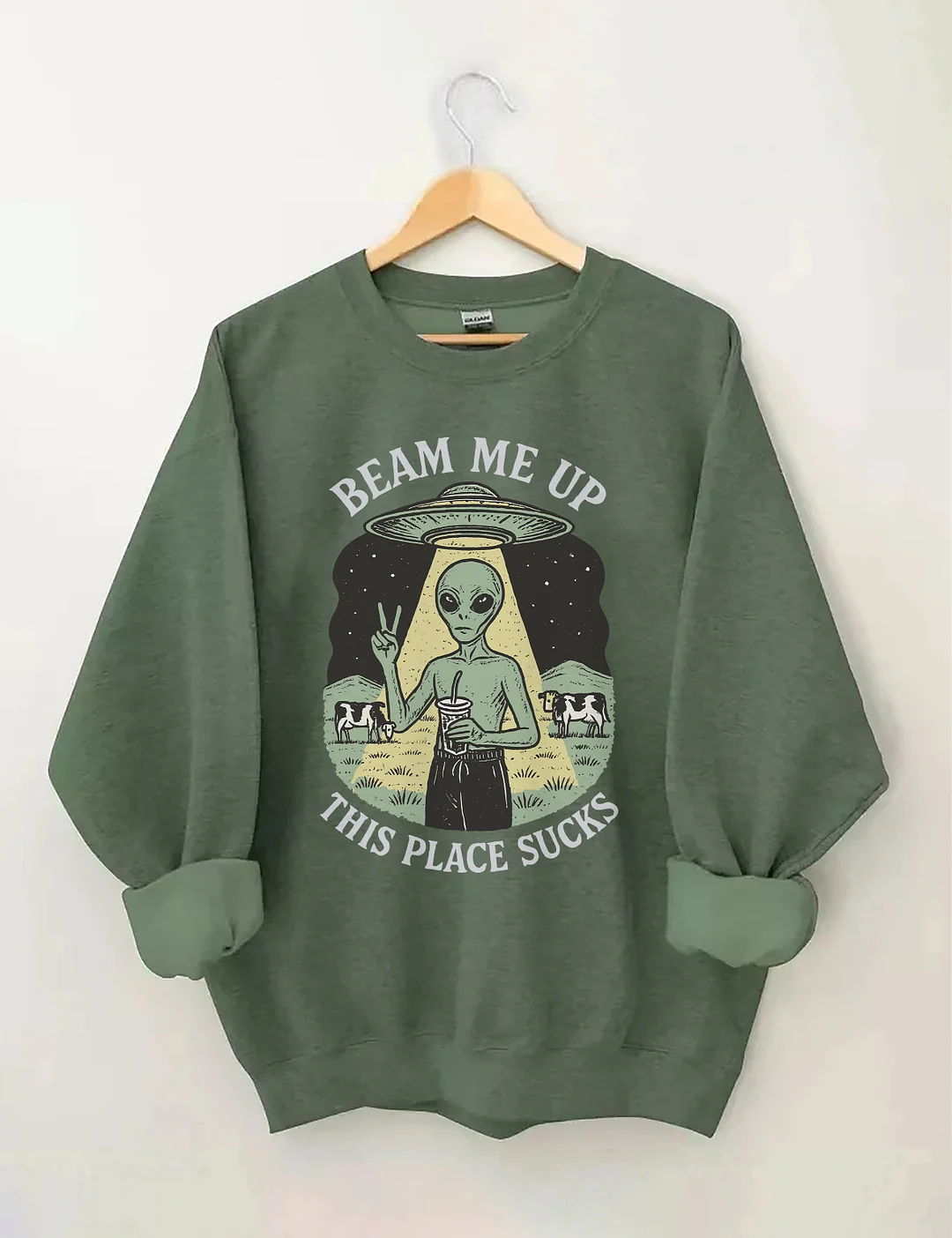 Beam Me Up This Place Sucks Sweatshirt