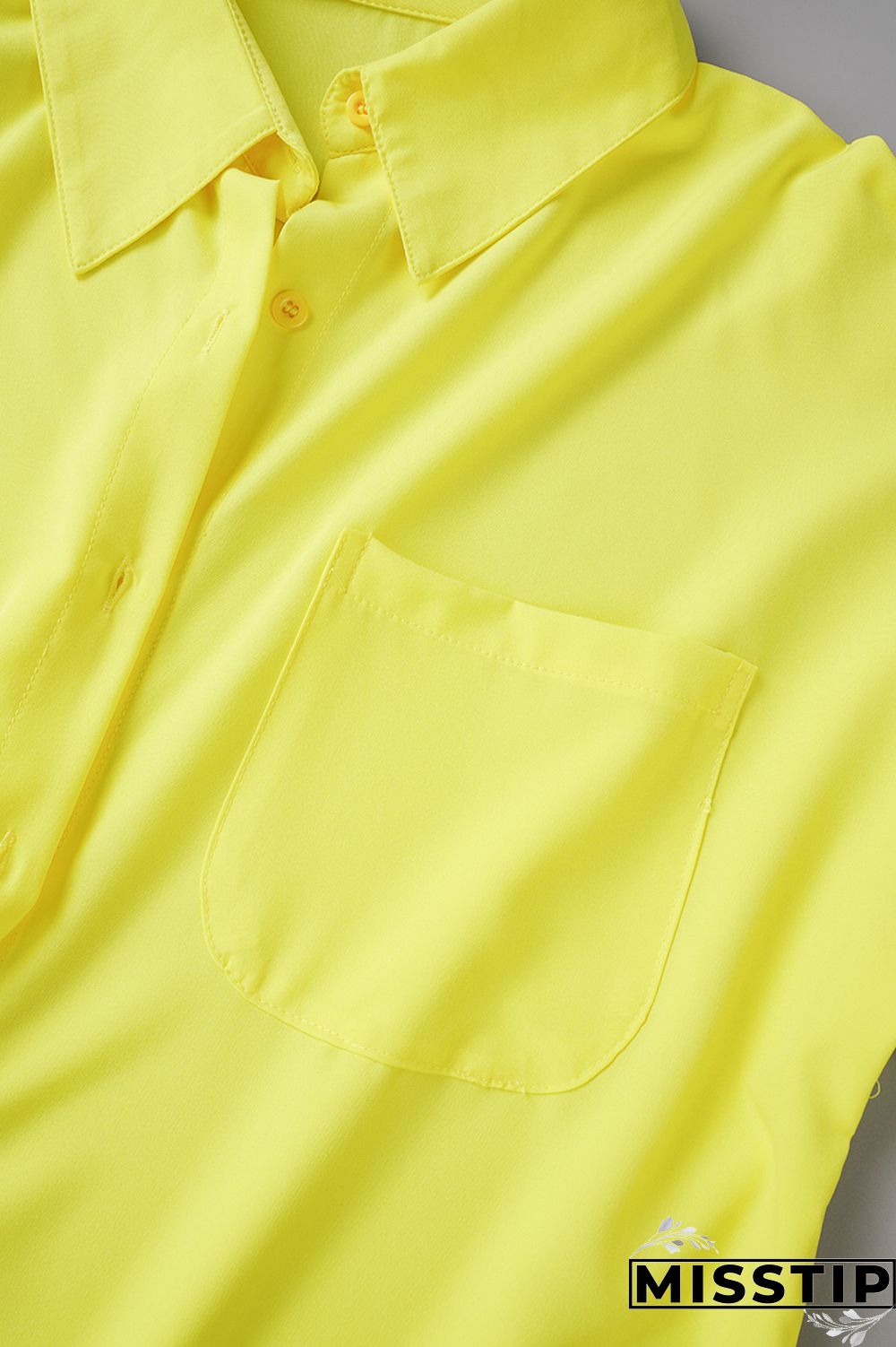 Pink Casual Solid Patchwork Shirt Collar Tops