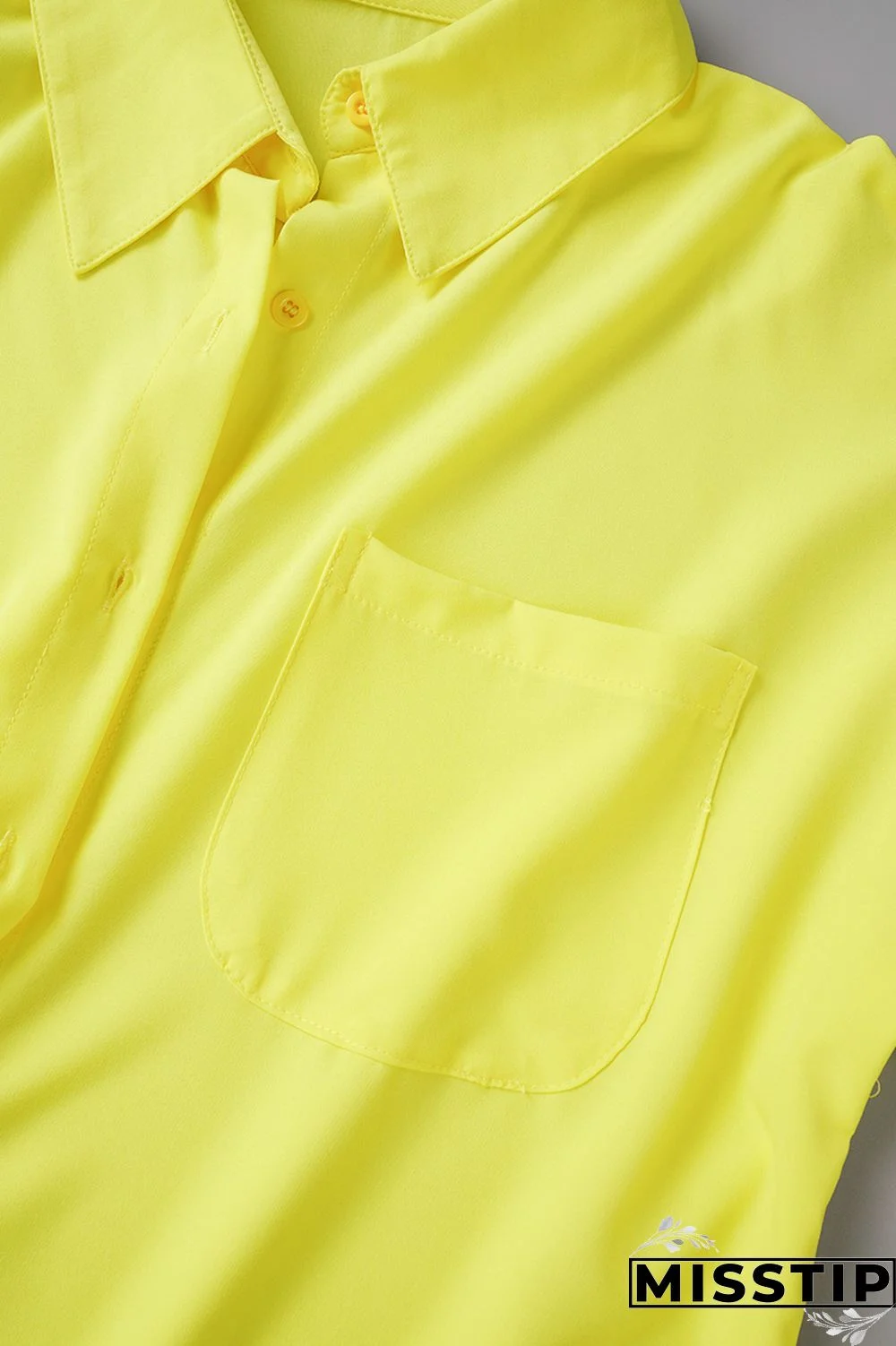 Pink Casual Solid Patchwork Shirt Collar Tops