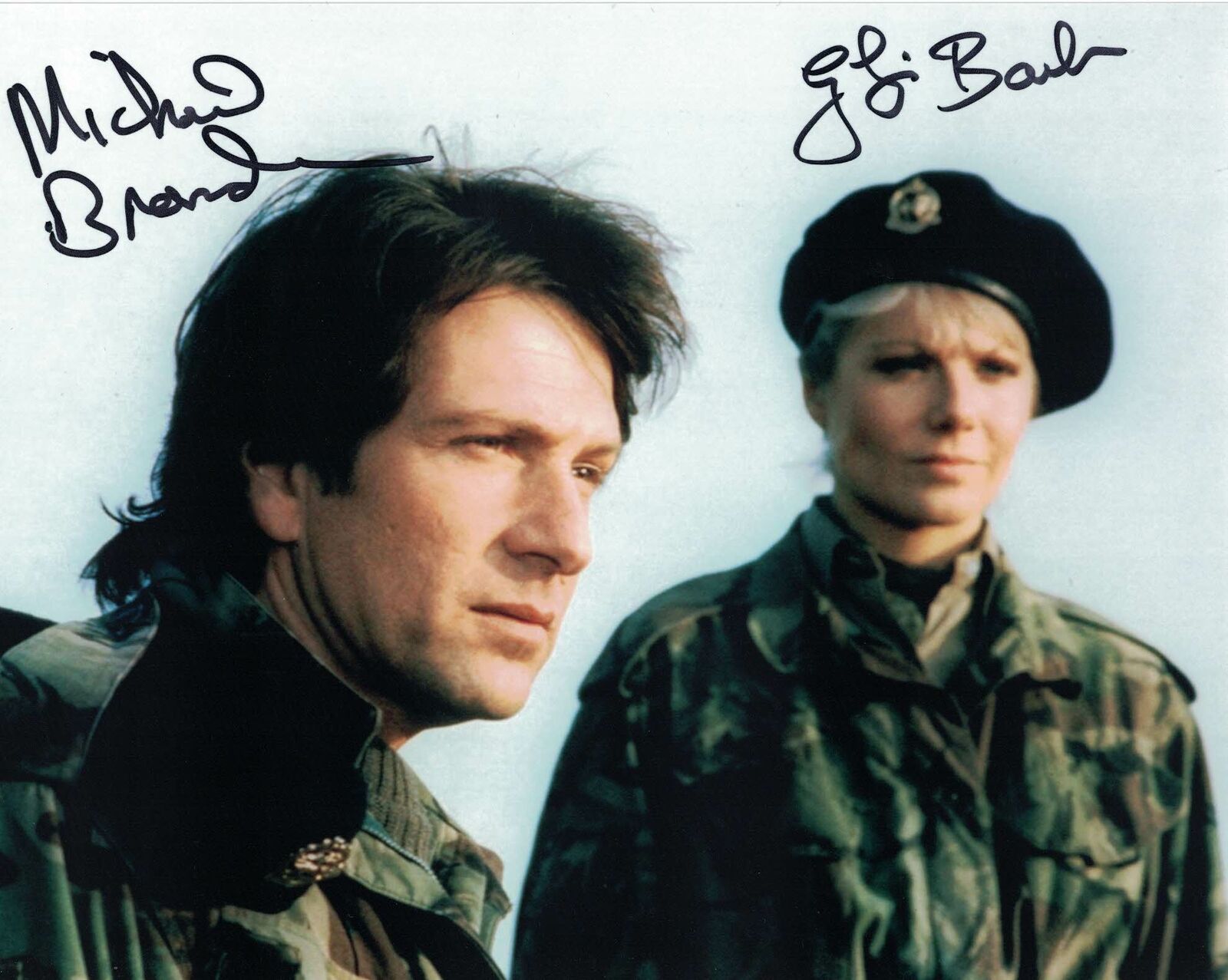 MICHAEL BRANDON & GLYNIS BARBER - Dempsey & Makepeace hand signed Photo Poster painting