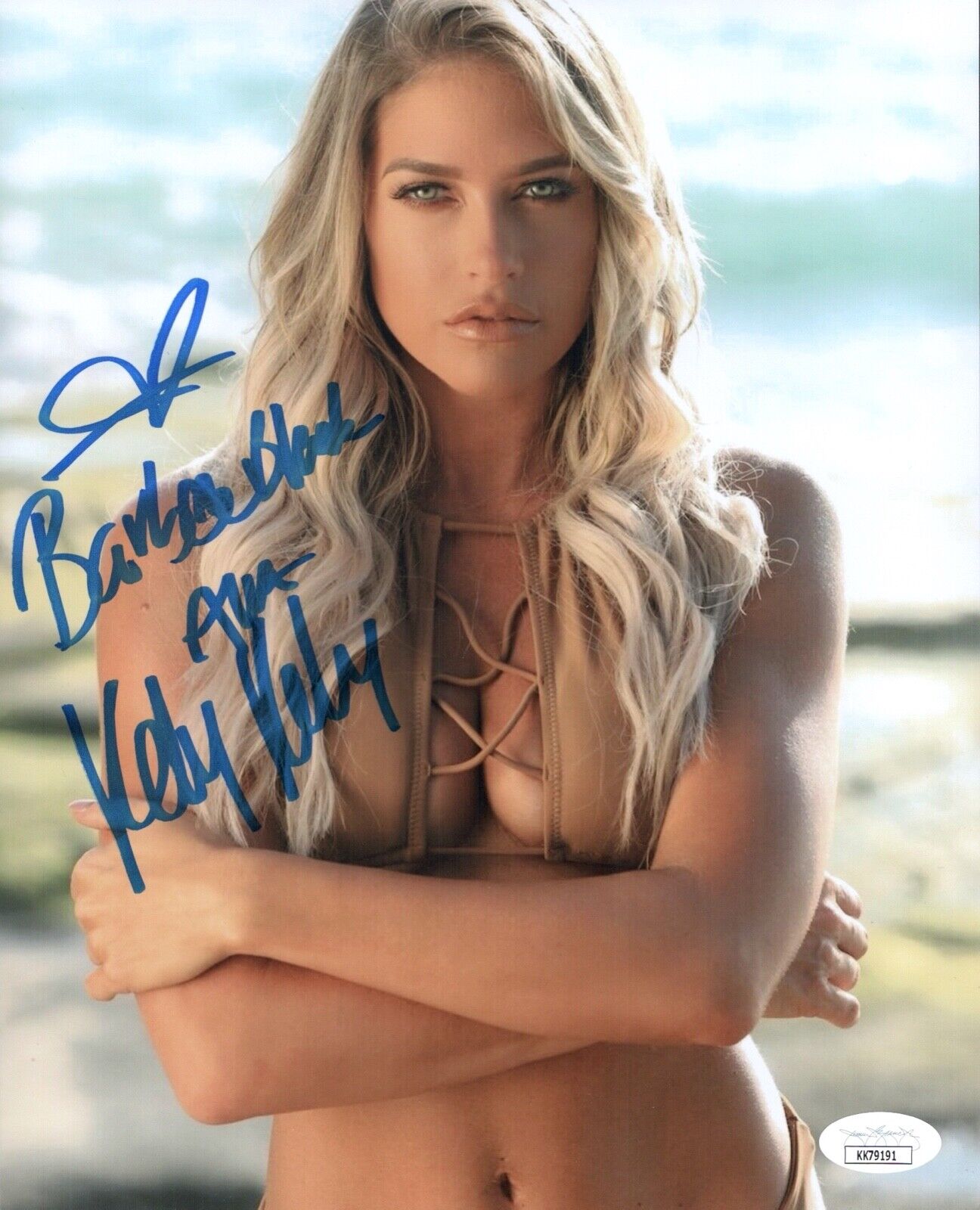 KELLY KELLY Signed 8x10 SEXY Photo Poster painting BARBIE BLANK WWE Autograph JSA COA Cert