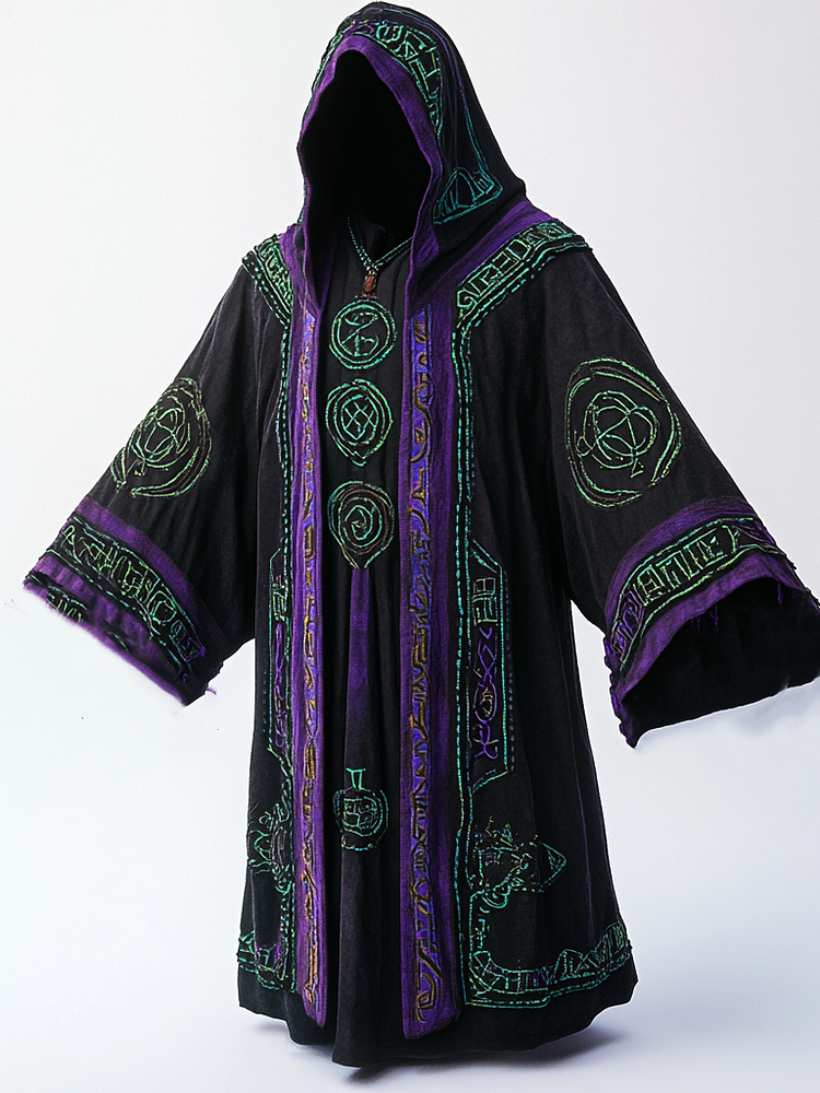 Casual tie-dye Indian hooded dress