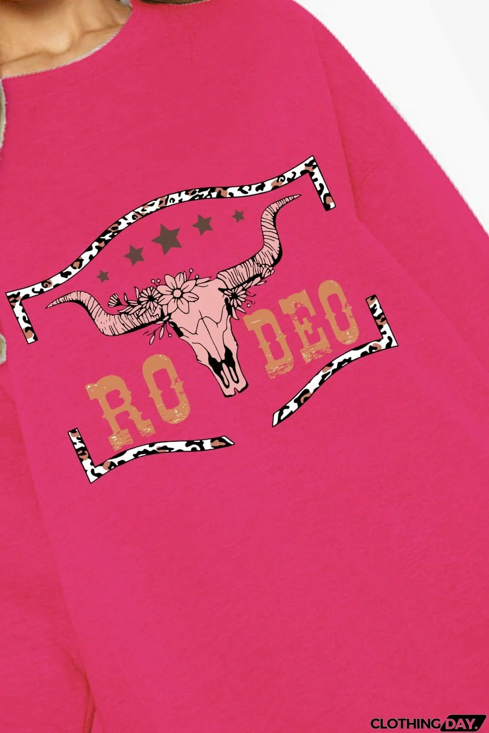 Simply Love Full Size Round Neck Dropped Shoulder RODEO Graphic Sweatshirt