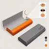&Eacute;tui &agrave; lunettes en cuir rigide minimaliste