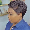 Glueless Wig Best Design Black Pixe Cut Hair Short Curly Wig