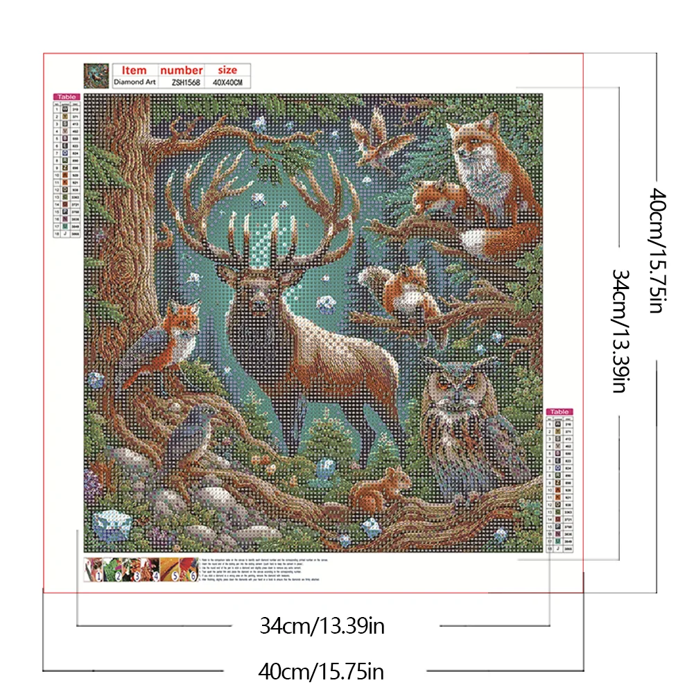 Diamond Painting - Full Round Drill - Reindeer(Canvas|40*40cm)