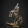 Movable magnetic metal minifigure decoration for living room and entryway, horse figurine assembly model