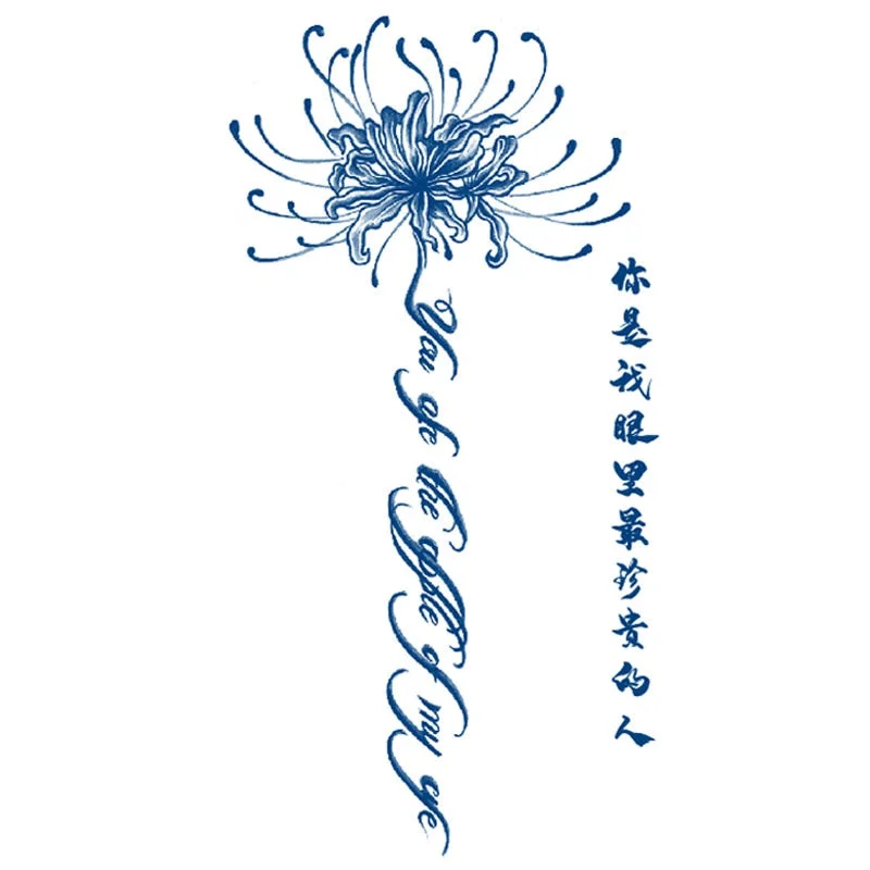 Semi-permanent Waterproof Temporary Tattoo Sexy flowers Body Art Tattoo Sticker Full Fake Tatoo Women Men