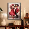 >SALE<5D DIY Full Round Drill Diamond Painting Cute Couple Home Decor Art 30x40cm