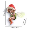 Mushroom Gnome Elf Ornaments Resin Miniature Fairy Figurine for Home Decorations