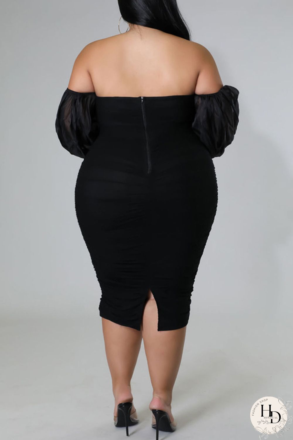 Rose Red Sexy Solid Patchwork Off the Shoulder One Step Skirt Plus Size Dresses