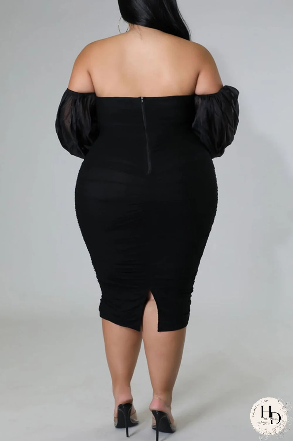 Rose Red Sexy Solid Patchwork Off the Shoulder One Step Skirt Plus Size Dresses