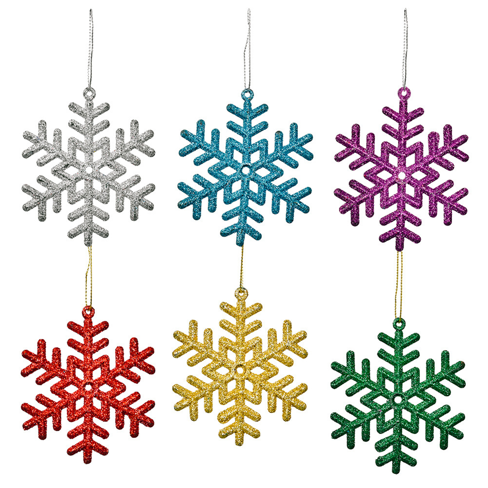 

6pcs Xmas Decor Shining Snowflake Home Wedding Party Artificial Ornament, 501 Original