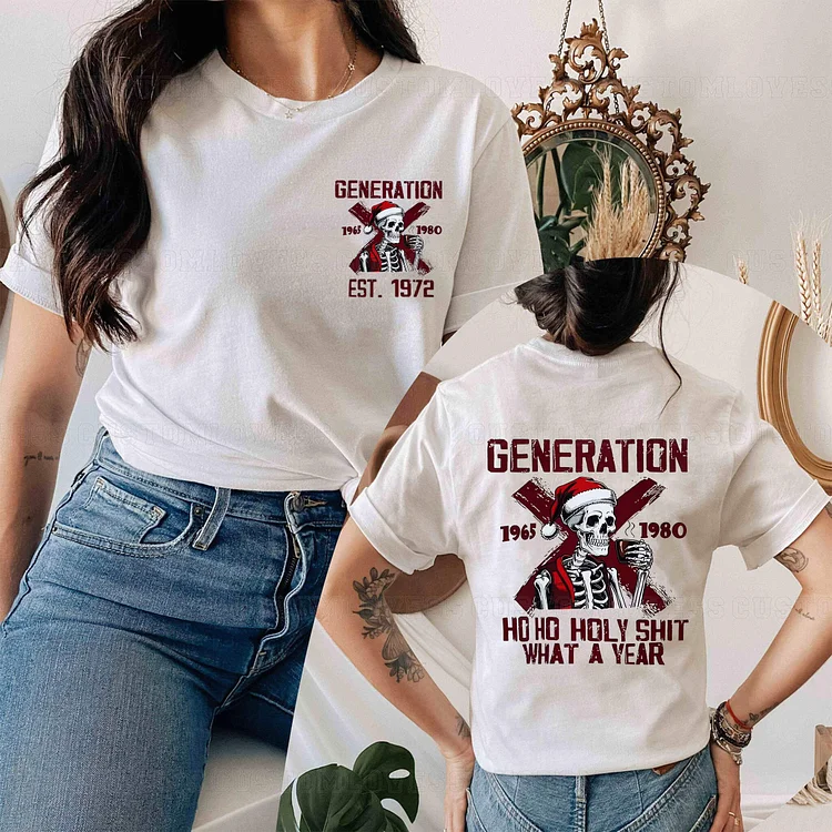 Custom Gen X Version Christmas T-shirt