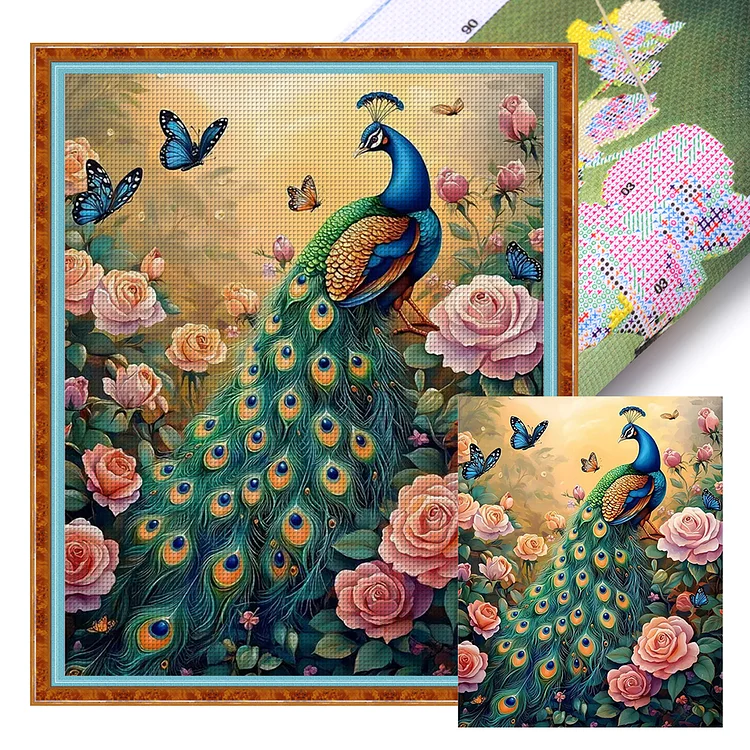 【Huacan Brand】Cross Stitch Animal Series Kit (40*50cm) 11CT Stamped Cross Stitch gbfke