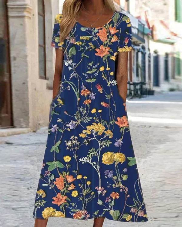 Casual Loose Floral Dress